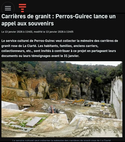 Carrières de granit près de La Clarté, Perros-Guirec
