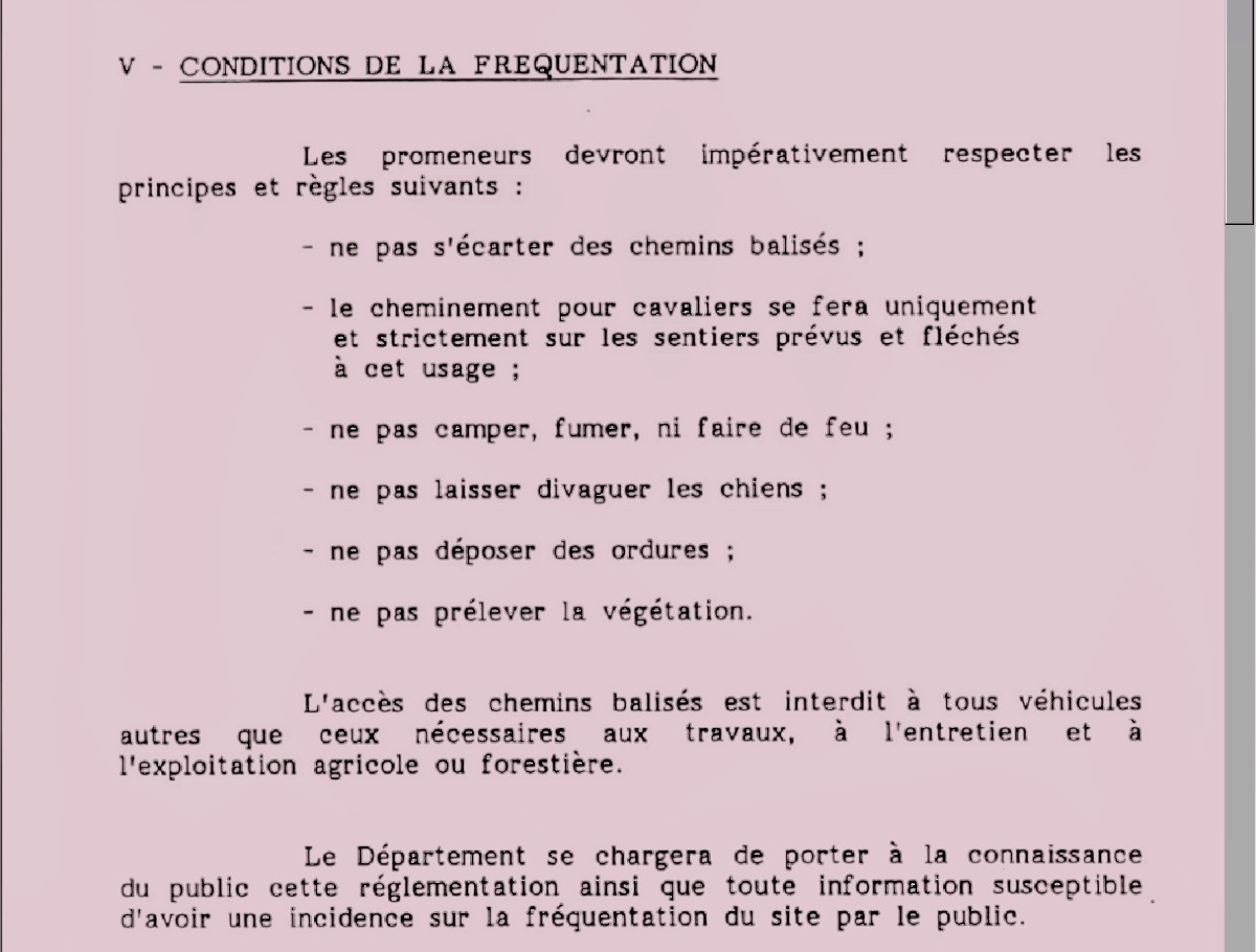 Extrait de la convention de 1989 sur la circulation dans la vallée